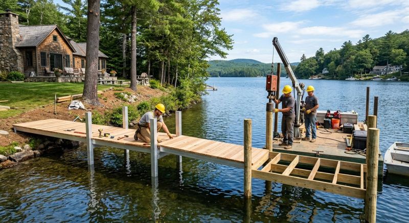 Wood Dock Installation in Kansas City, KS