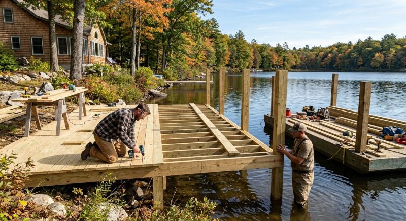 Wood Dock Installation in Alpharetta, GA