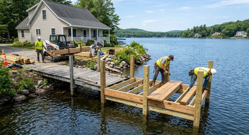 Wood Dock Installation in Overland Park, KS